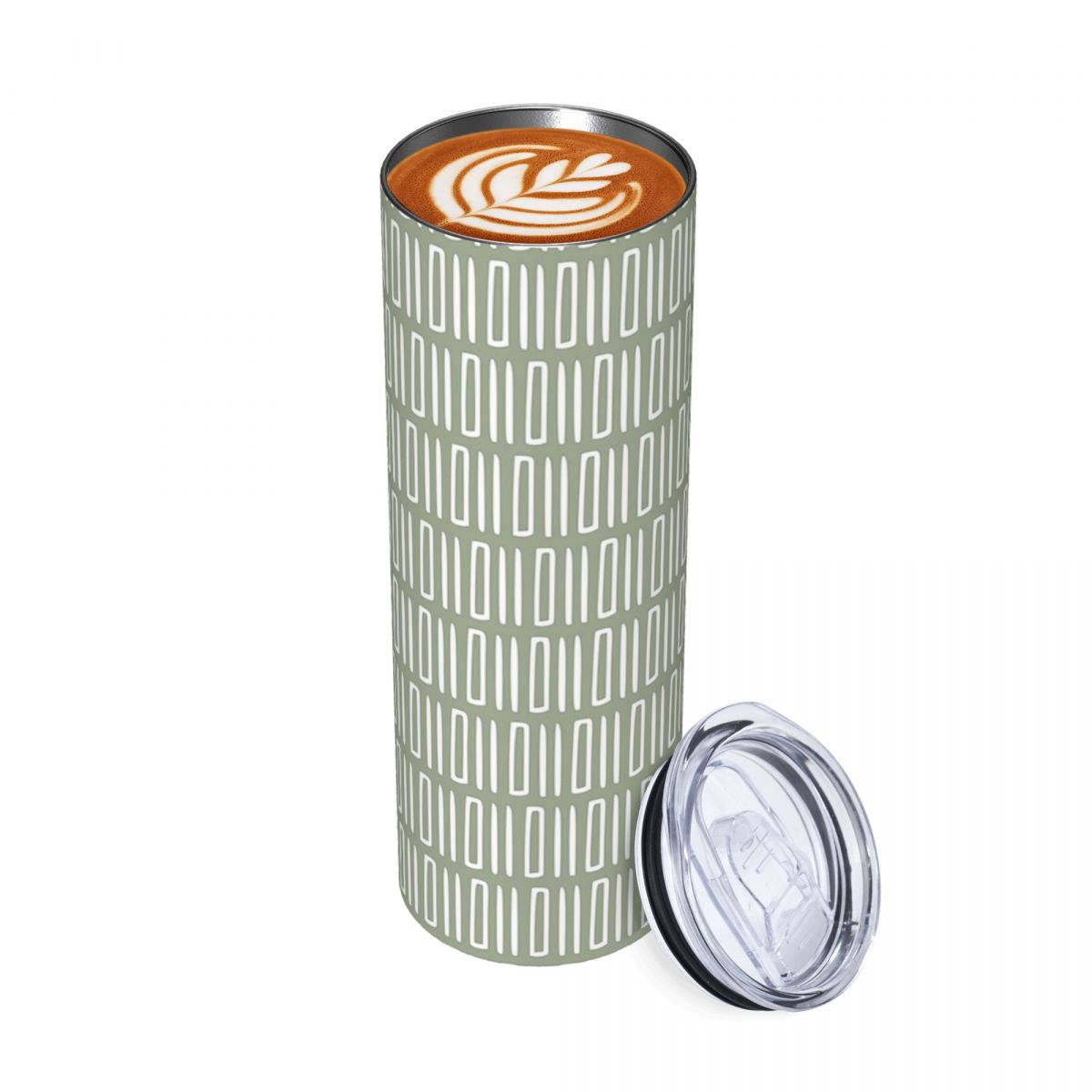 Tumbler 20Oz White - Термокружка из нержавеющей стали с абстрактным