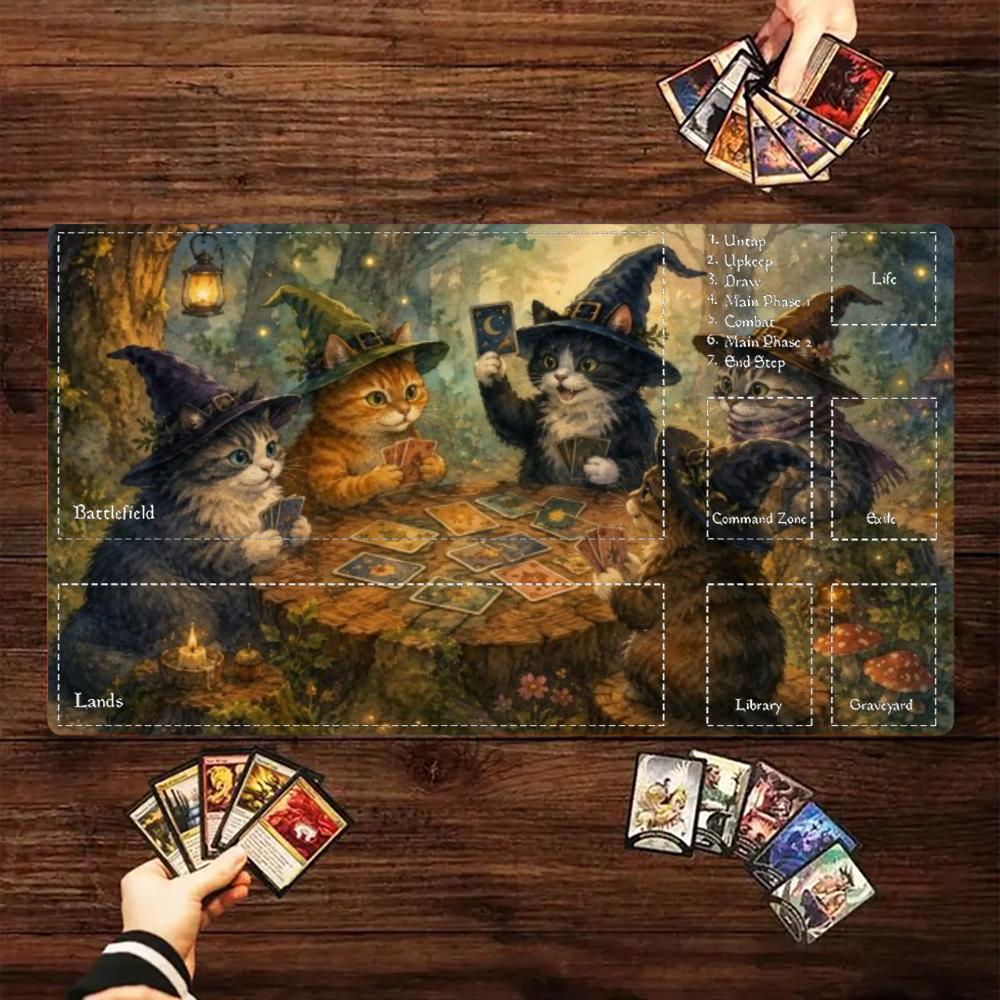 Door Mat Blank - Игровой коврик Witch Cats Magic Forest