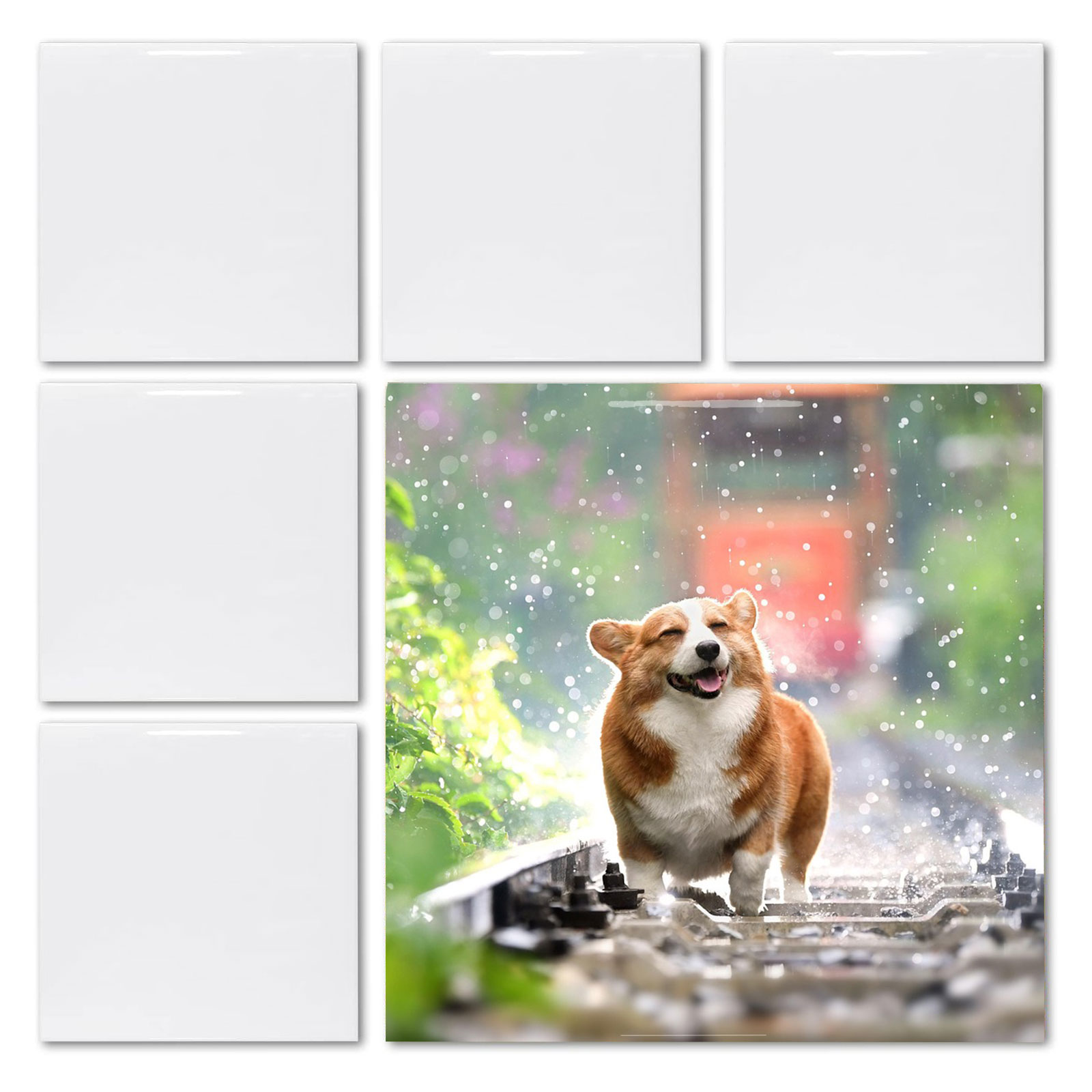 Ceramic Tile Blank - 20 шт. 4,25' x 4,25' белых