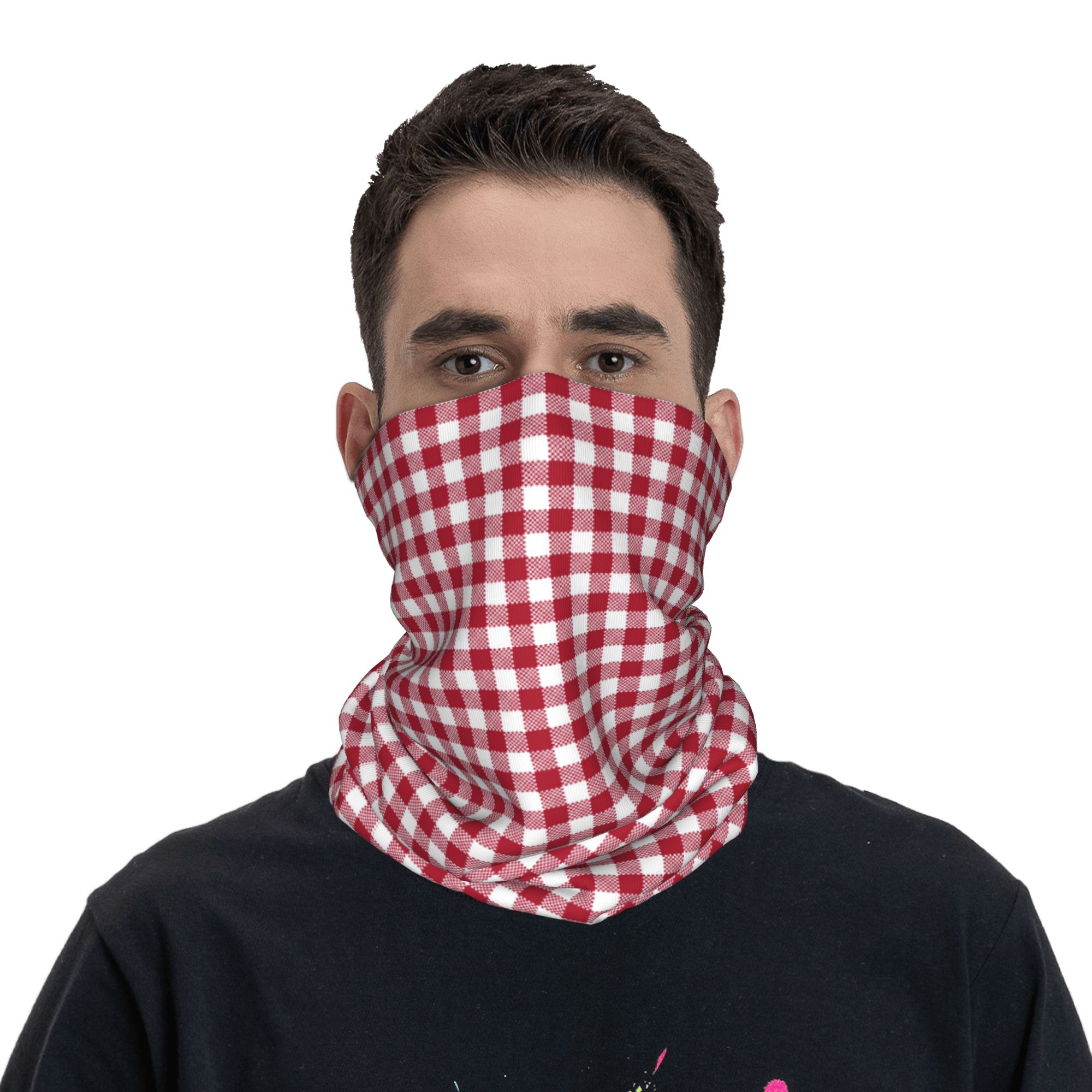Красно-белая бандана-гейтер в  – обзор и цена Bandana Blank White