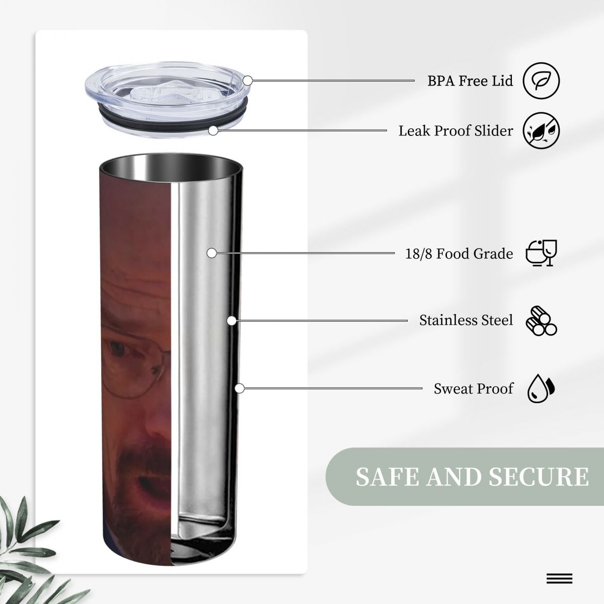 Термокружка Walter White Mem и – обзор и цена Tumbler 20Oz White